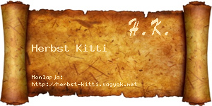 Herbst Kitti névjegykártya
